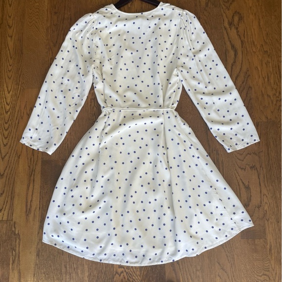 Samsoe Samsoe Britt s Wrap Dress Clematis Dot Mini Dress Size L - Picture 8 of 13